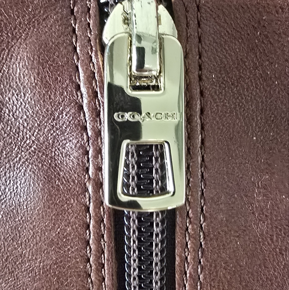 Coach Leather Chestnut Brown Tall Wedge Boots, size 9 US/39.5 EU - Picture 7 of 12